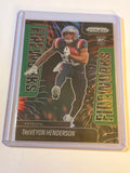 2025 Panini Prizm - Fireworks TreVeyon Henderson #24 Green Prizm (RC)