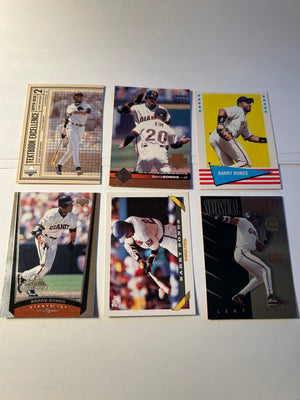 Barry Bonds 6 Card Lot 1999 Upper Deck Textbook Excellence 1994 Leaf Statistical Standouts 1993 Topps Pirates Giants