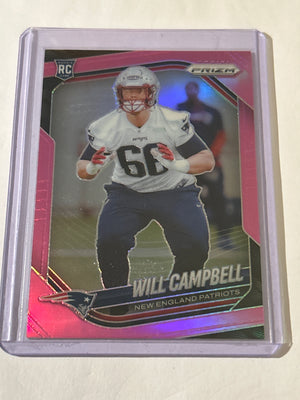 2025 Panini Prizm - Rookies Will Campbell #312 Pink Prizm (RC)