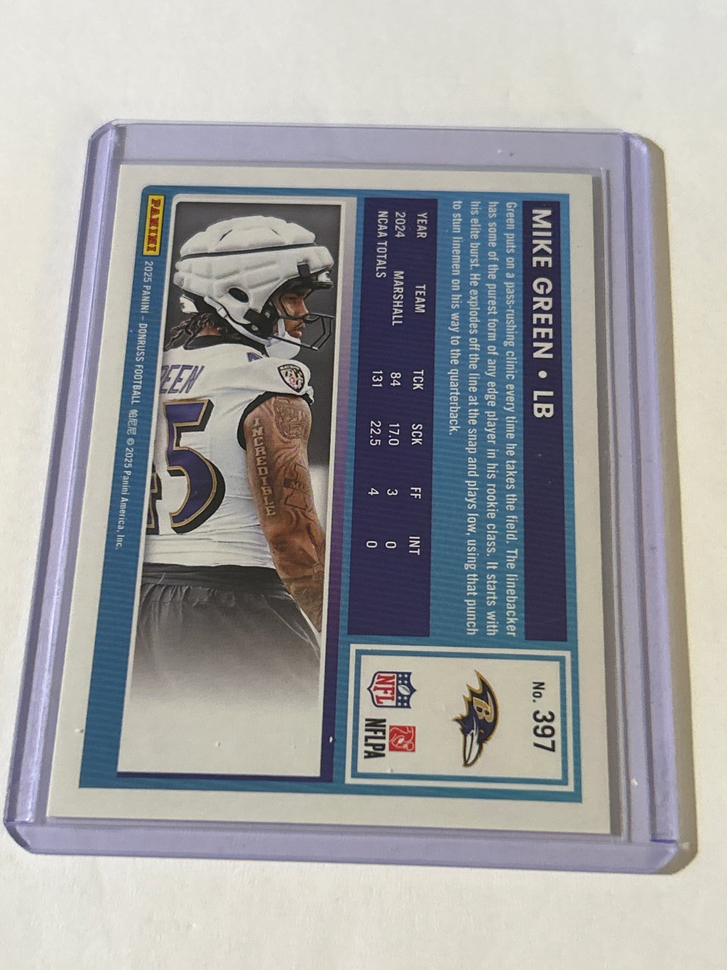 2025 Panini Donruss - Rated Rookie Mike Green #397 (RC)