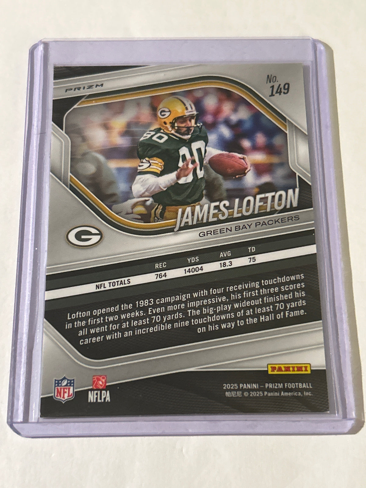 2025 Panini Prizm - James Lofton #149 Red White & Blue Prizm
