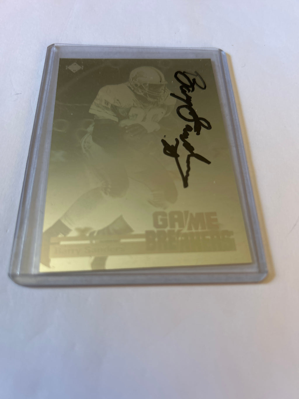 1991 Upper Deck Game Breakers Barry Sanders #GB1 Autographed (Signed After Release)