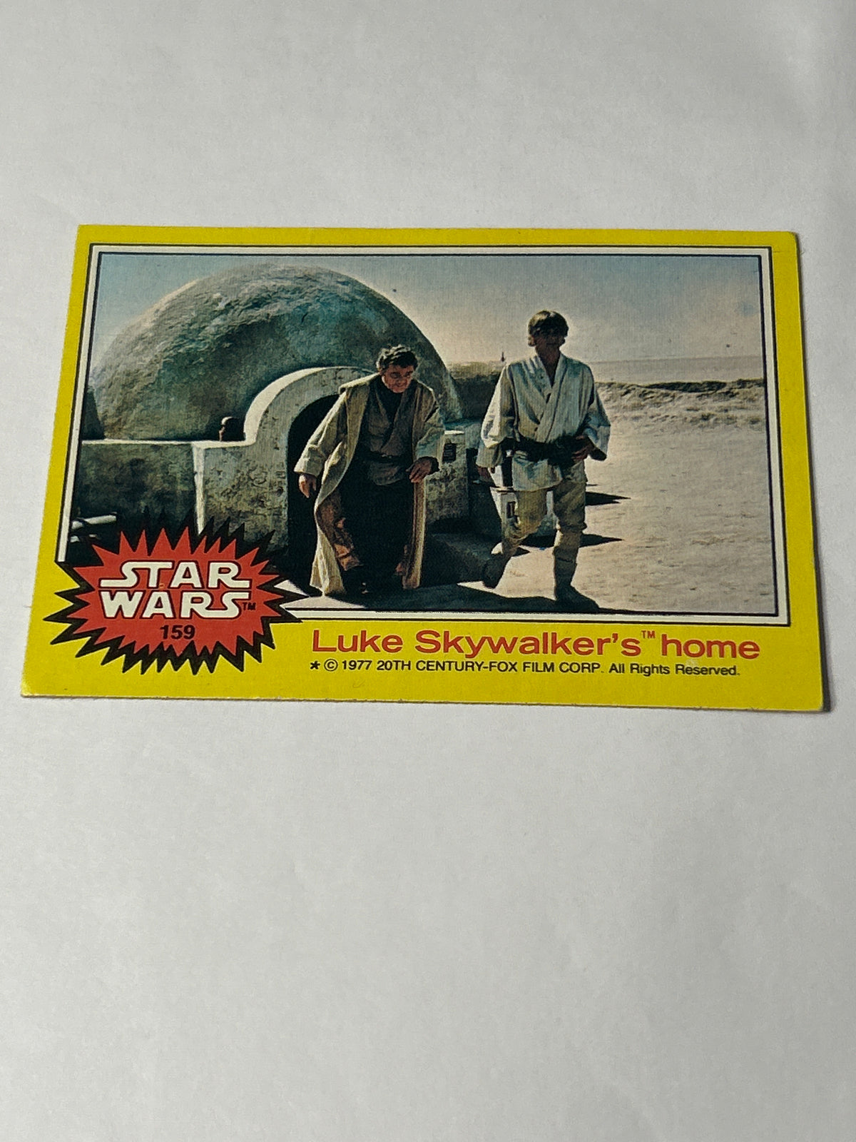 1977 Topps Star Wars #159 Luke Skywalker's Home, Yellow Series 3,