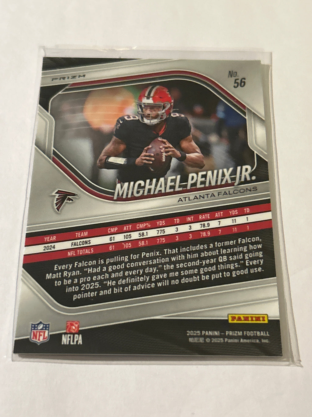 2025 Panini Prizm - Michael Penix Jr. #56 Red White & Blue Prizm