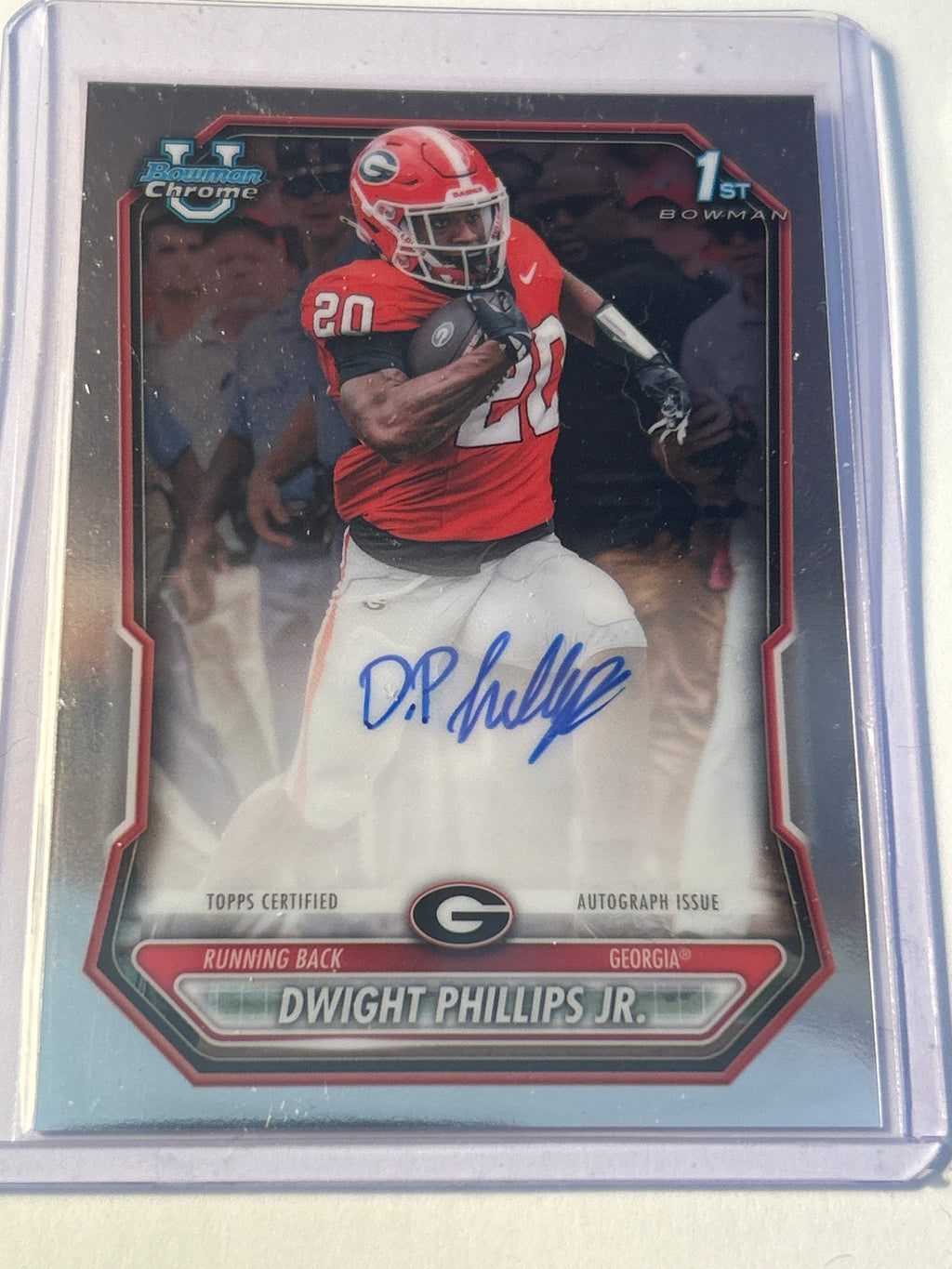 2026 Bowman Chrome U Dwight Phillips Jr 1st Bowman Auto #BCPA DP Georgia Bulldogs RB