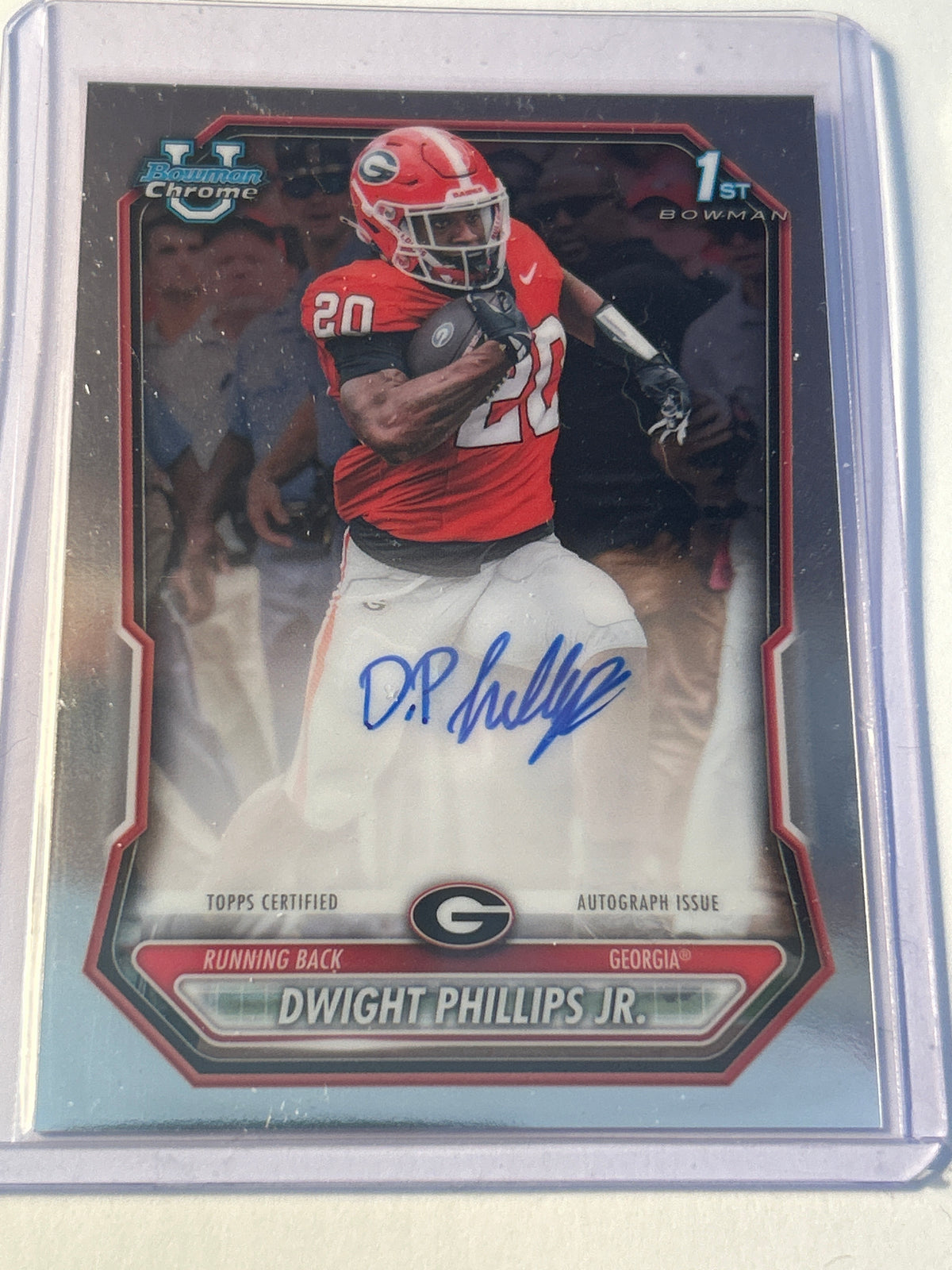 2026 Bowman Chrome U Dwight Phillips Jr 1st Bowman Auto #BCPA DP Georgia Bulldogs RB