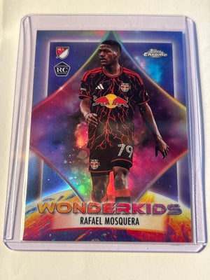 2025 Topps Chrome MLS Wonderkids Rafael Mosquera (RC) Rookie New York Red Bulls Insert