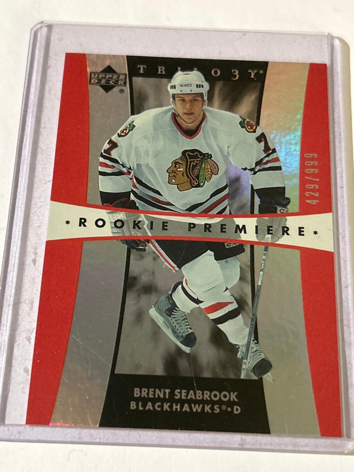 2005-06 Upper Deck Trilogy - Rookie Premieres Brent Seabrook #429 /999 (RC)