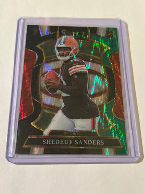 2025 Panini Select - Concourse Shedeur Sanders #54 Black & Green Shock Prizm...