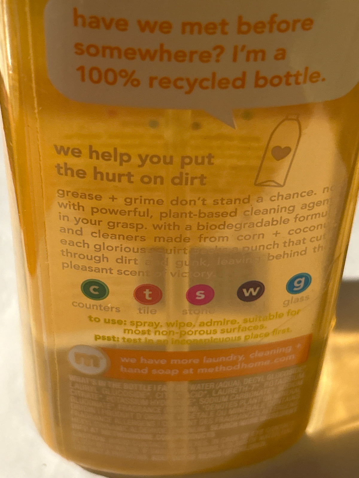 Method All‑Purpose Cleaner – Ginger Yuzu – Plant‑Based Formula – 28 fl oz