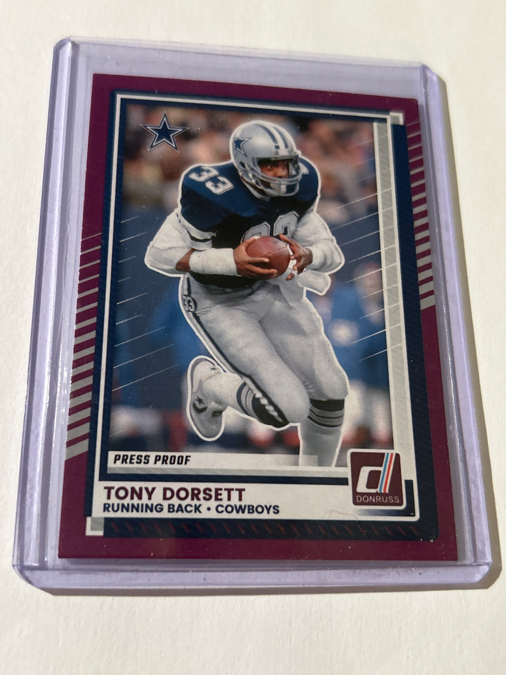 2025 Panini Donruss - Tony Dorsett #74 Purple Press Proof