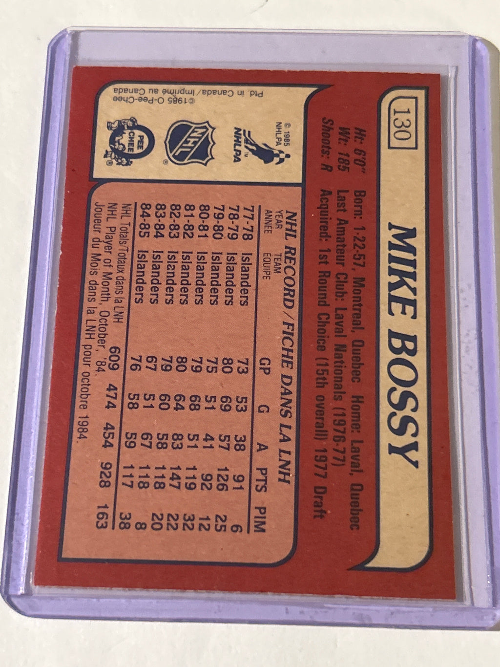 1985-86 O-Pee-Chee - Mike Bossy #130