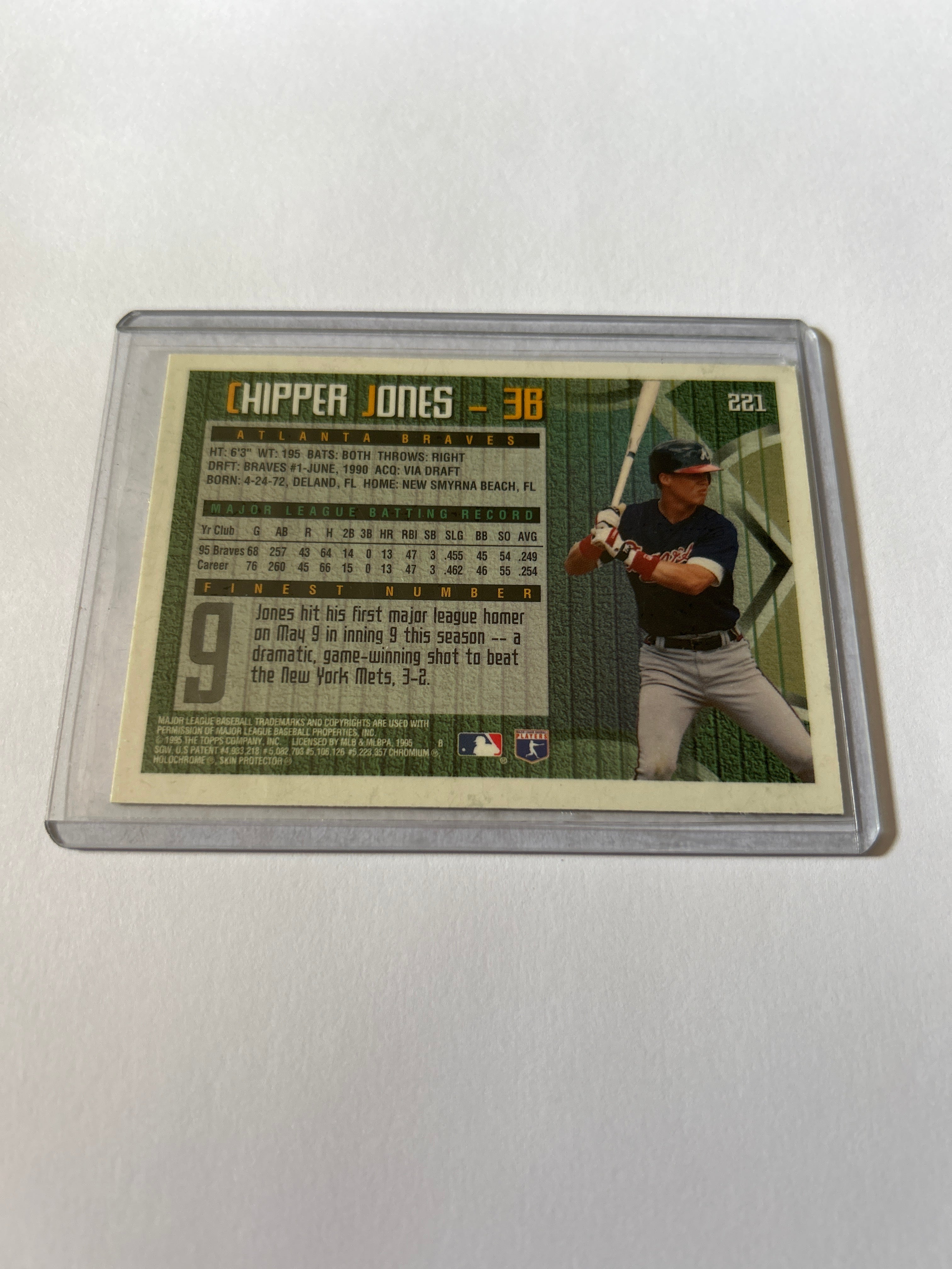 1995 Topps Finest - Chipper Jones #221