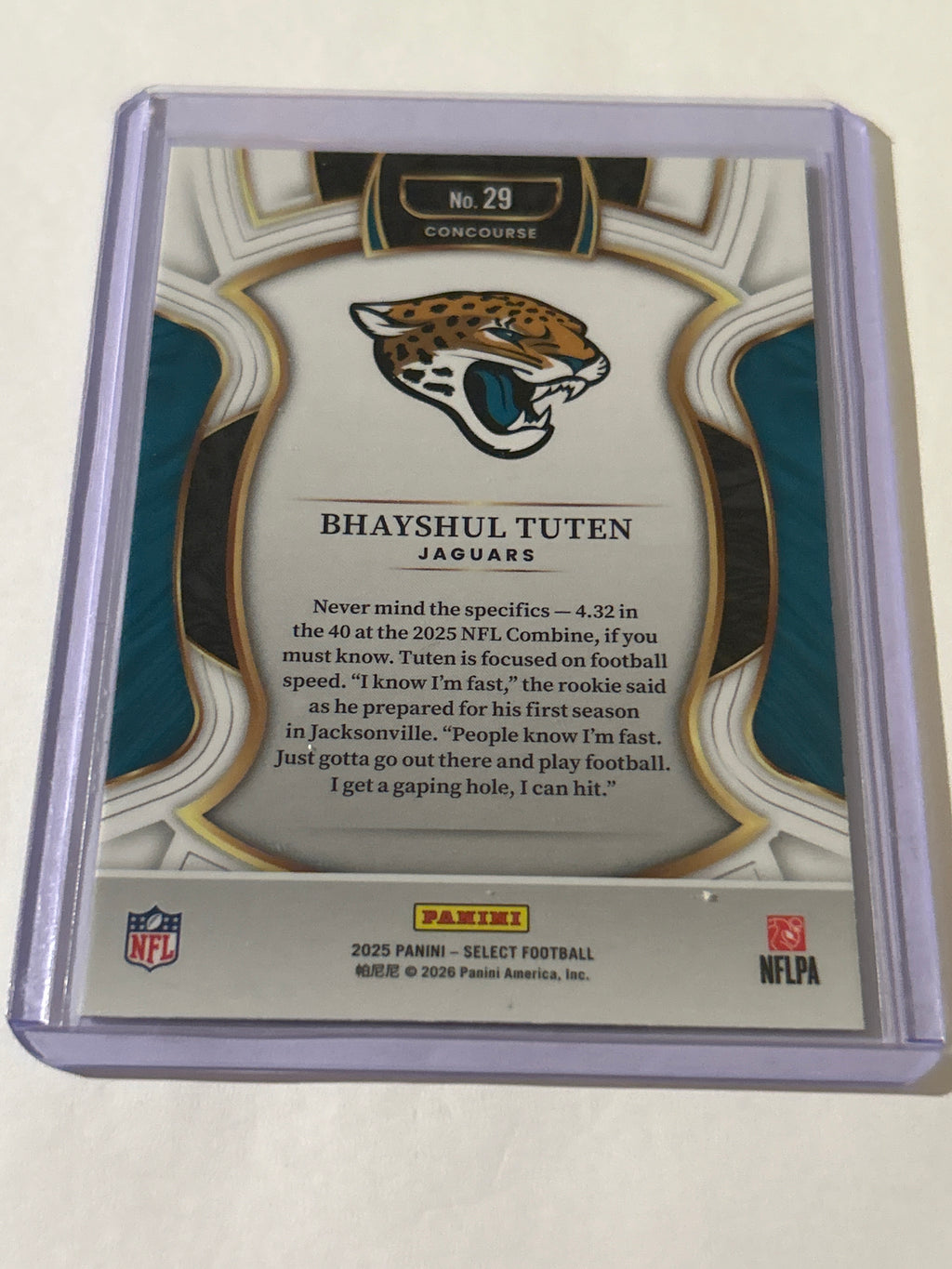 2025 Panini Select - Concourse Bhayshul Tuten #29 Green & Yellow Shock Prizm...