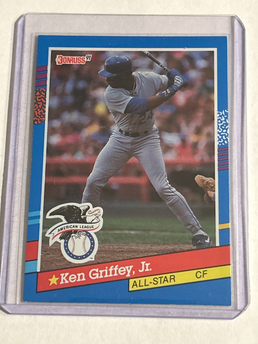 1991 Donruss - All-Stars Ken Griffey Jr #49 5 Purple Stripes on Right Border HOF