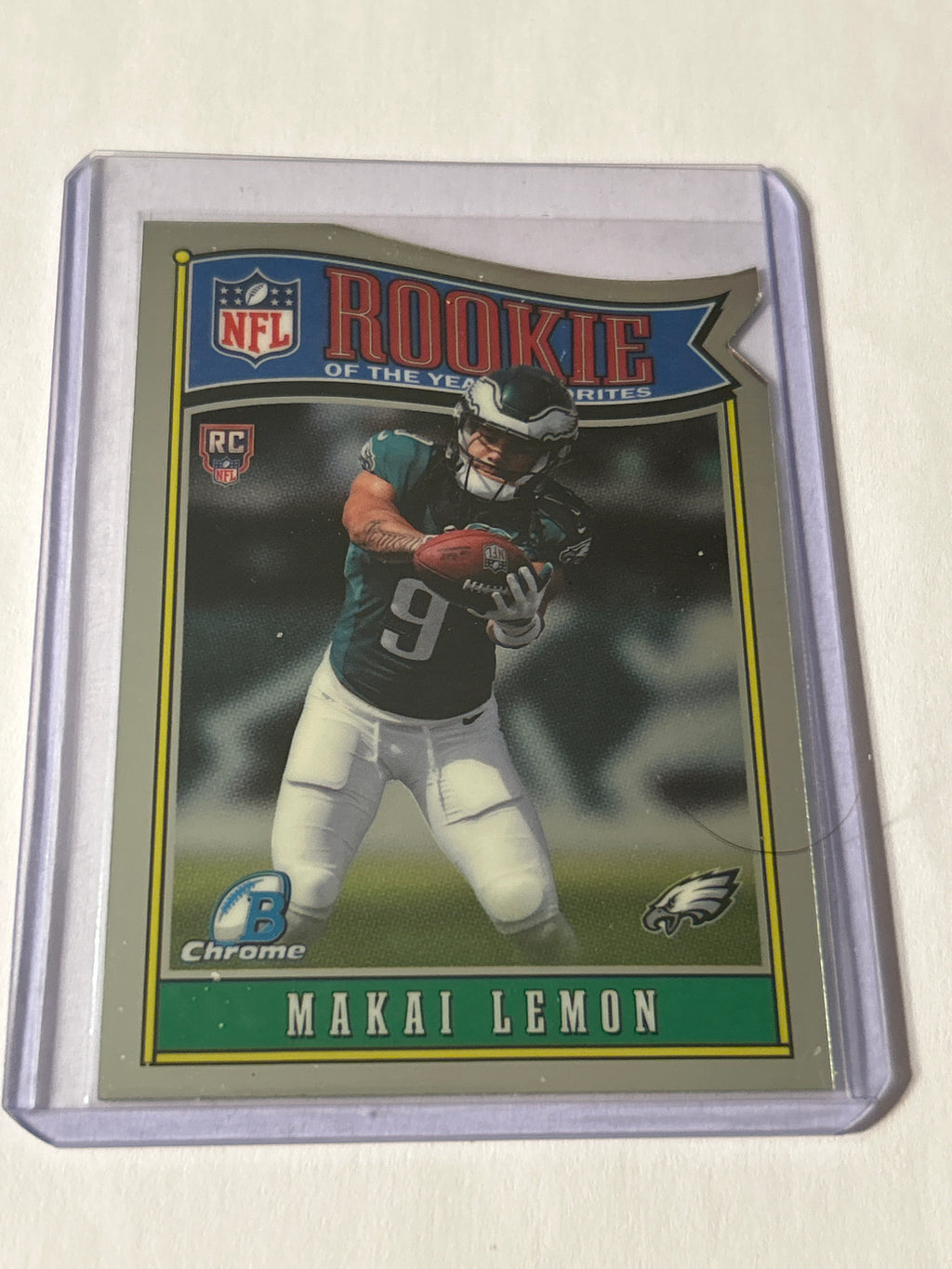 2026 Bowman Chrome Makai Lemon Rookie of the Year Favorites Die Cut RC Philadelphia Eagles