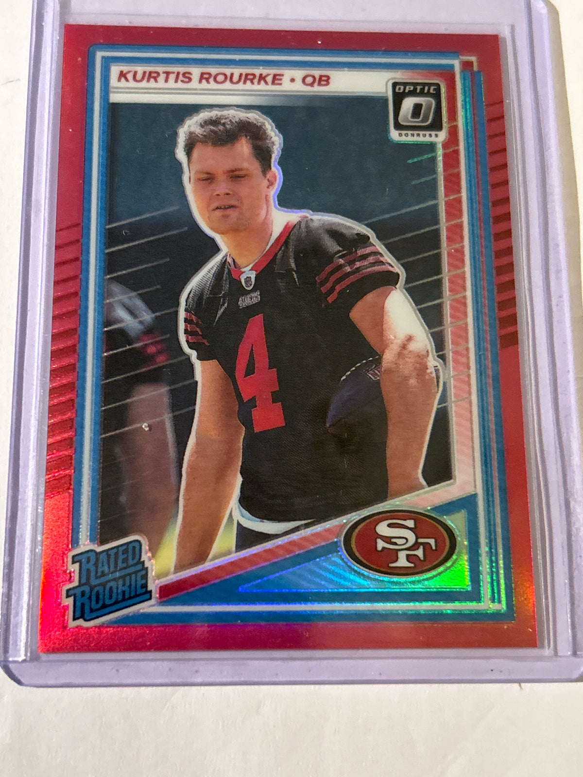 2025 Panini Donruss Optic - Rated Rookie Kurtis Rourke #243 Pink Prizm (RC)