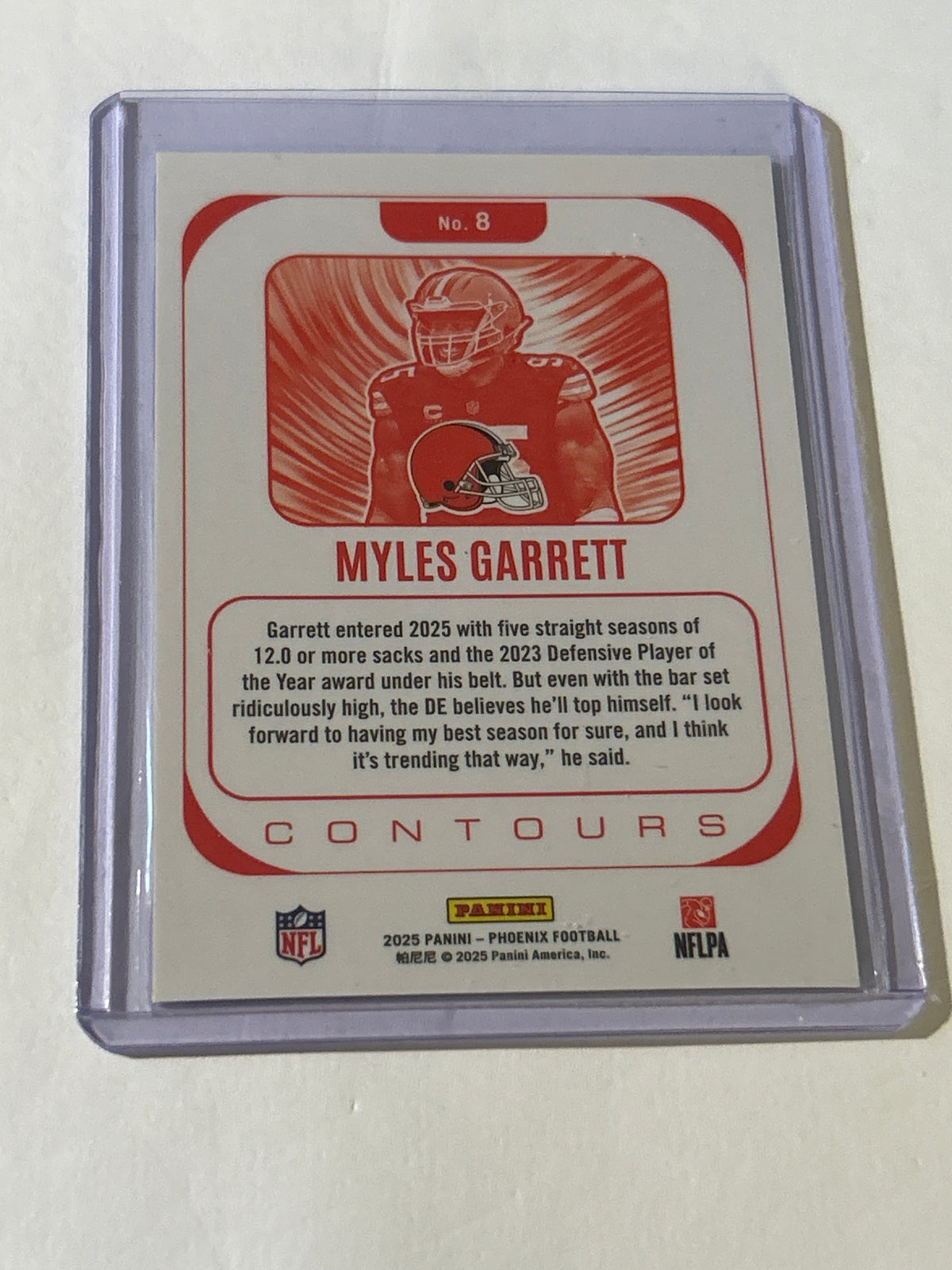 2025 Panini Phoenix - Contours Myles Garrett #8