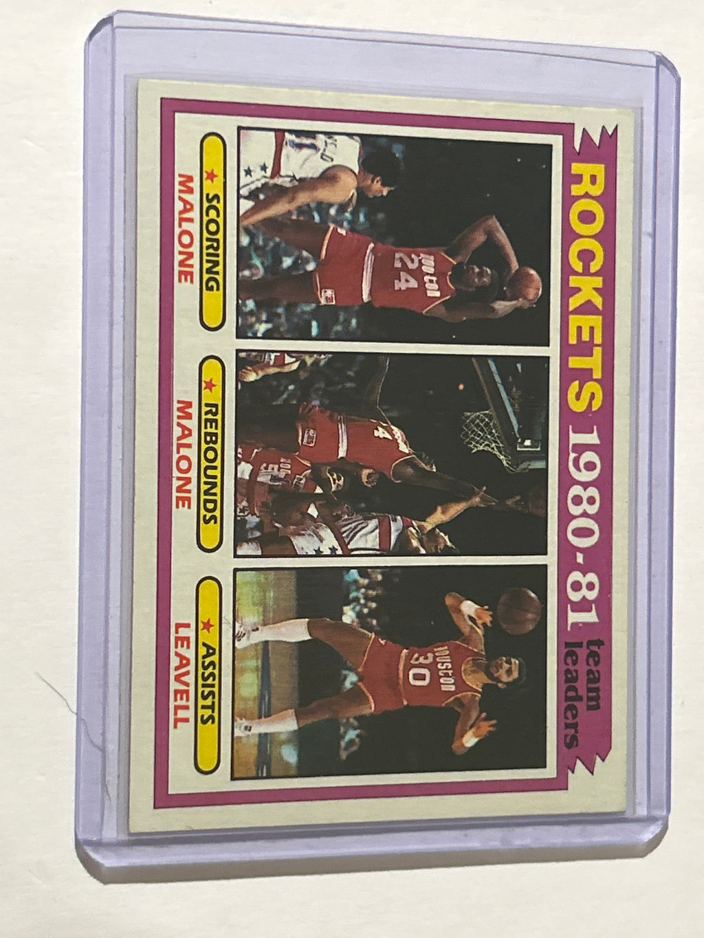 Topps 1980-81 Rockets Team Leaders #52 Moses Malone Allen Leavell