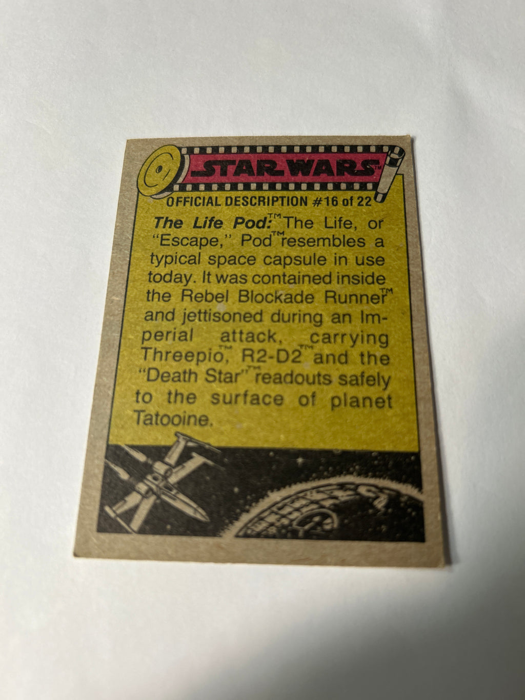 1977 Topps Star Wars #136 Danger From All Sides!, Yellow Series 3, VG