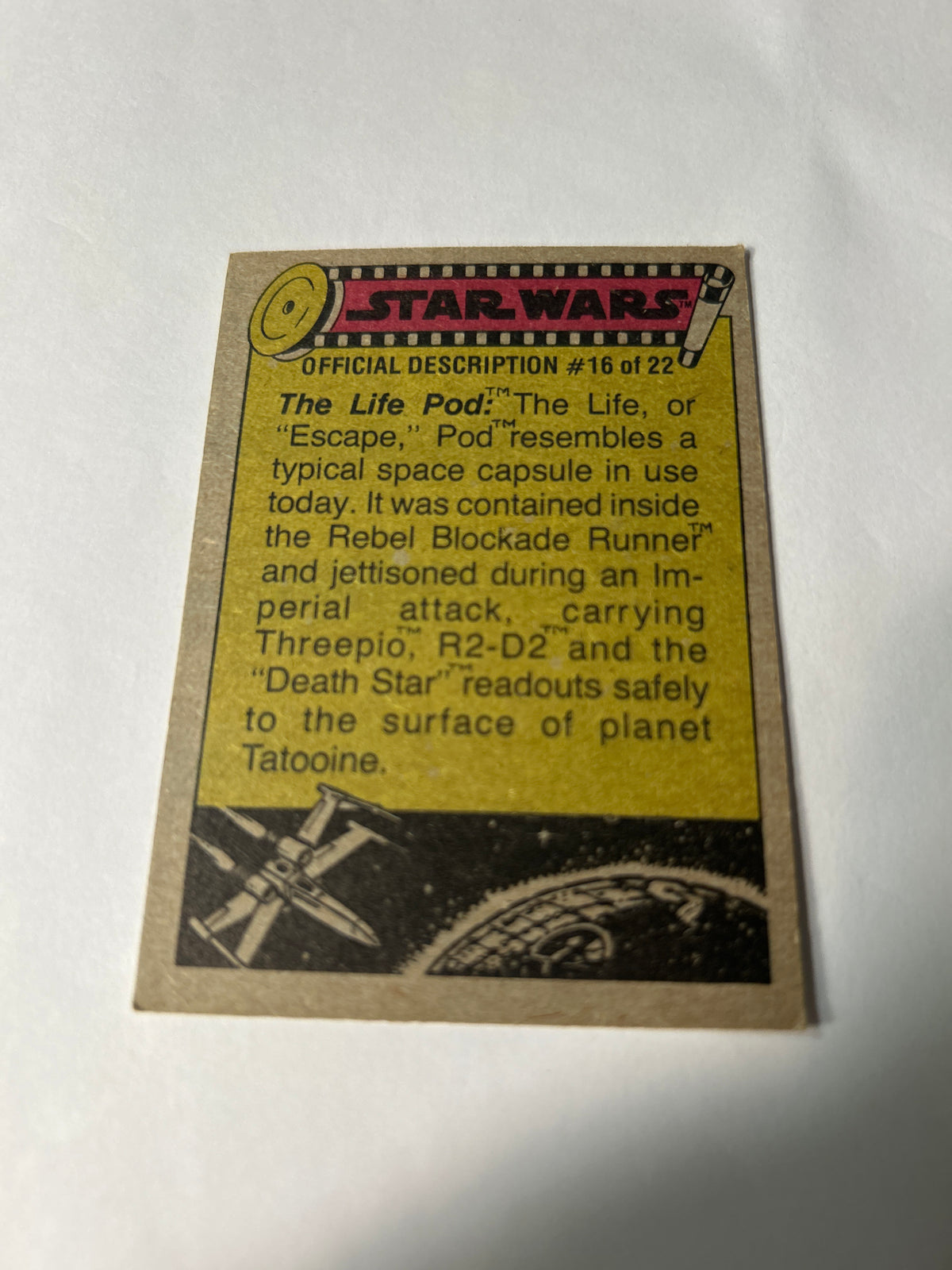 1977 Topps Star Wars #136 Danger From All Sides!, Yellow Series 3, VG
