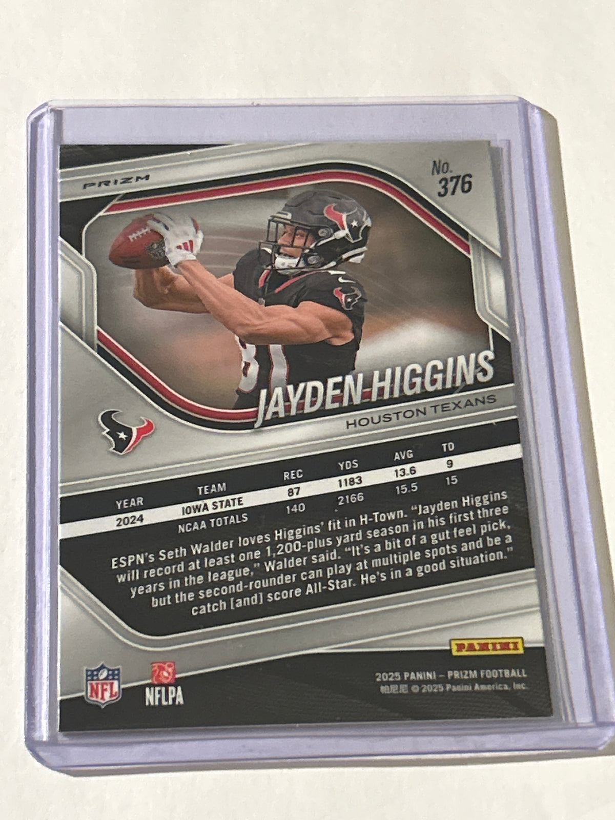 2025 Panini Prizm - Rookies Jayden Higgins #376