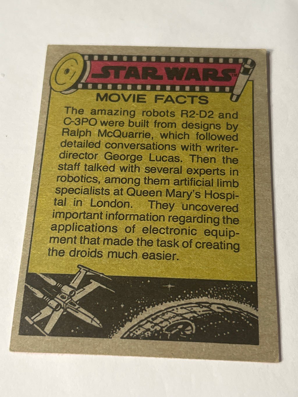 1977 Topps Star Wars Series 2 Red #98 See-Threepio (C-3PO) (Movie Facts Back)