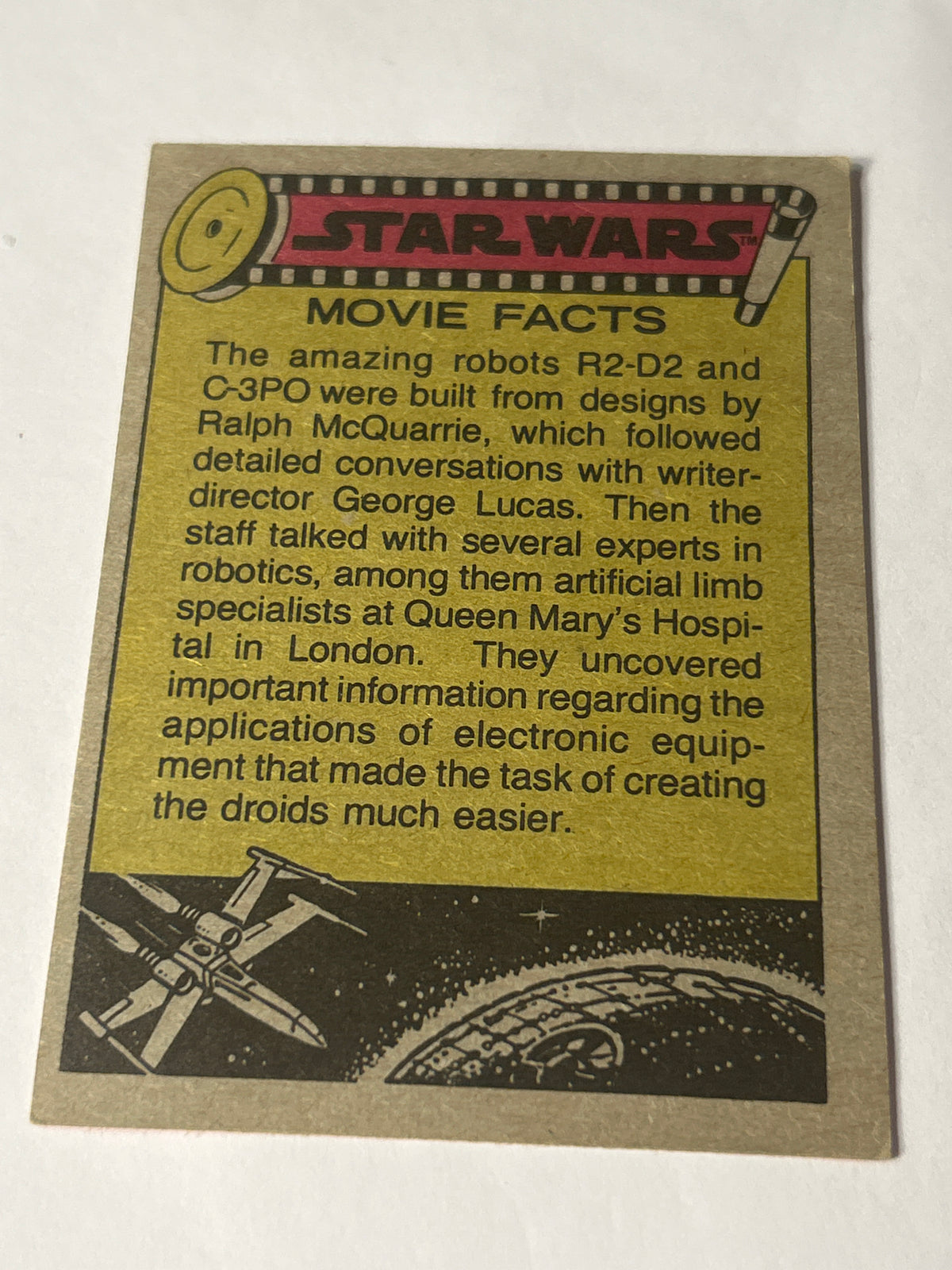 1977 Topps Star Wars Series 2 Red #98 See-Threepio (C-3PO) (Movie Facts Back)