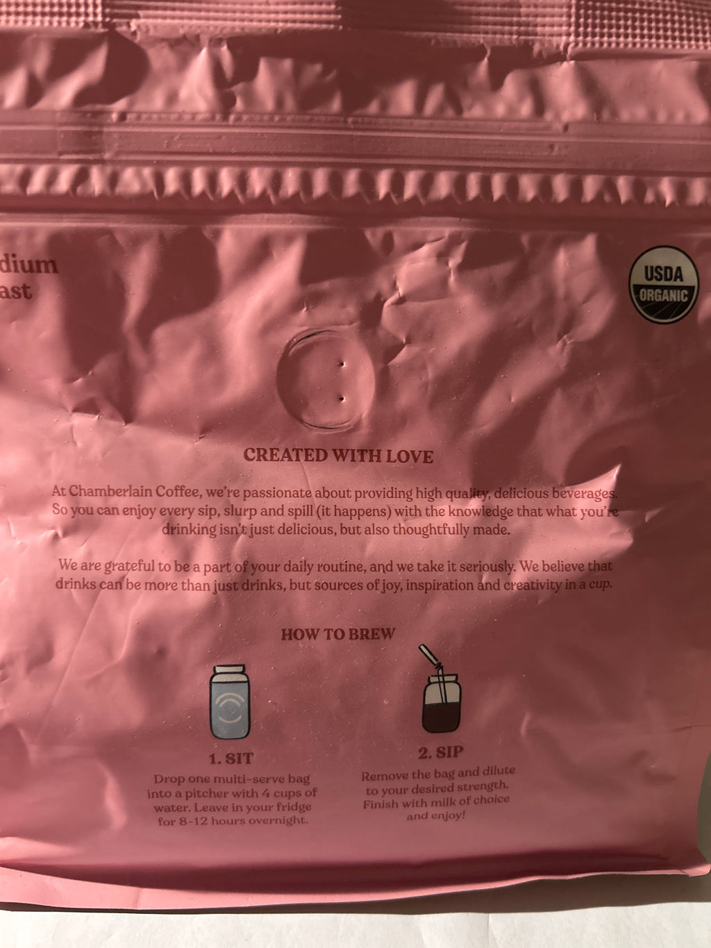 Chamberlain Coffee Vanilla Flavored Cold Brew – Multi‑Serve Bags – Organic – 8.5 oz (Best By 3/27)