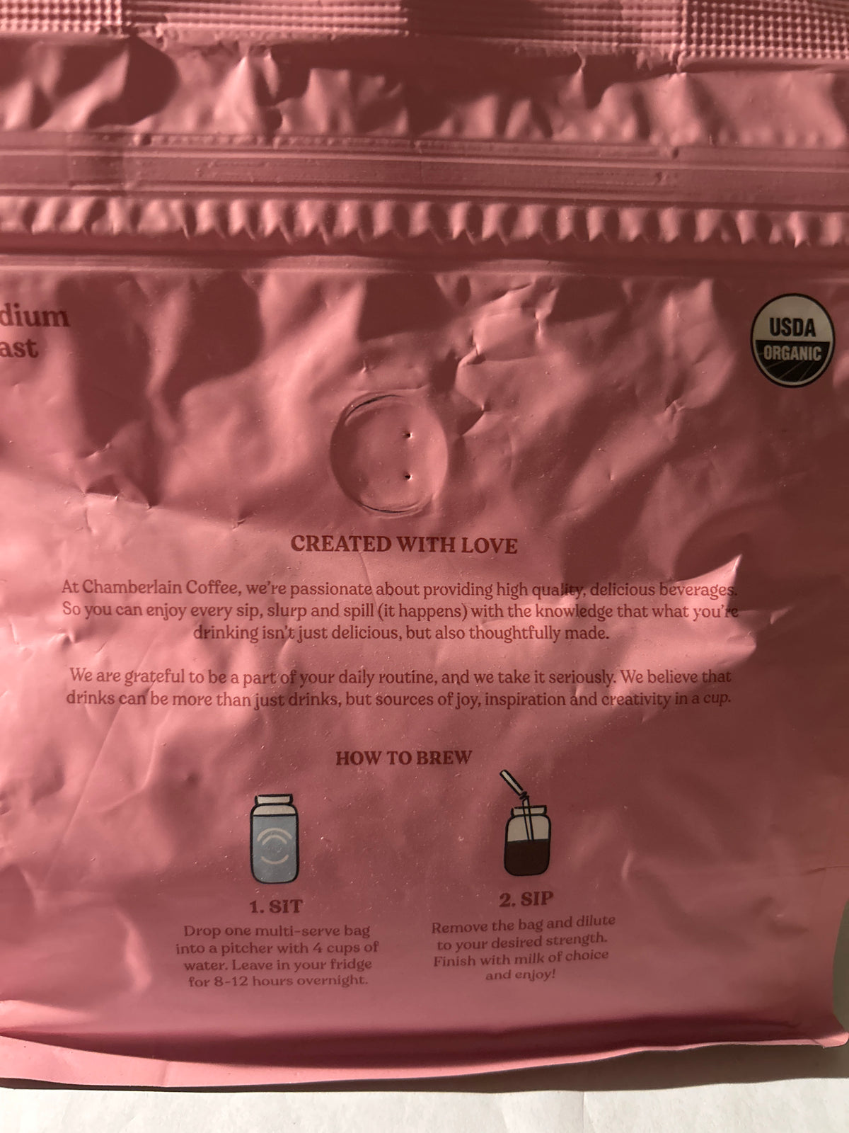 Chamberlain Coffee Vanilla Flavored Cold Brew – Multi‑Serve Bags – Organic – 8.5 oz (Best By 3/27)