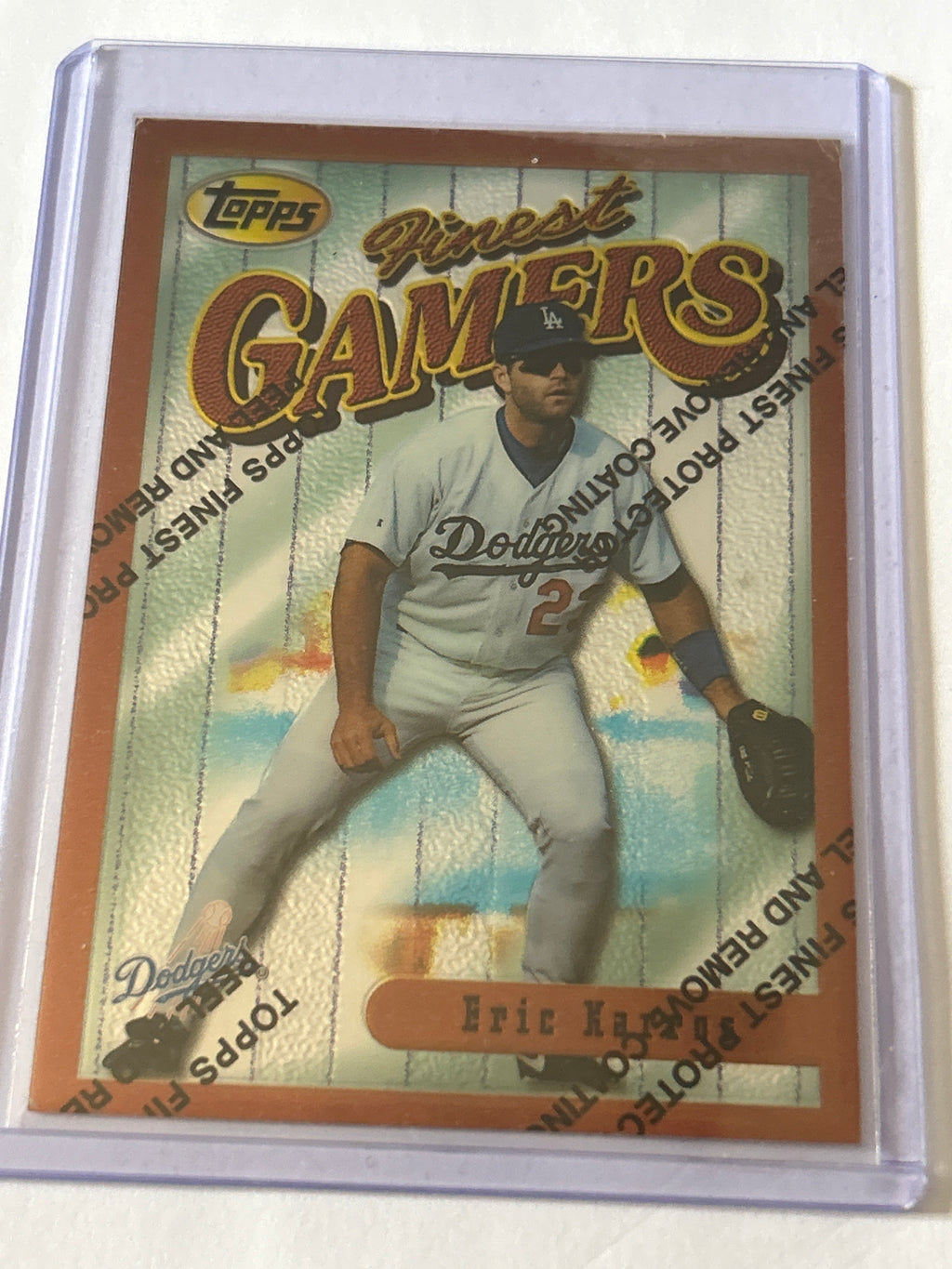 1996 Topps Finest - Eric Karros #163- Finest Gamers