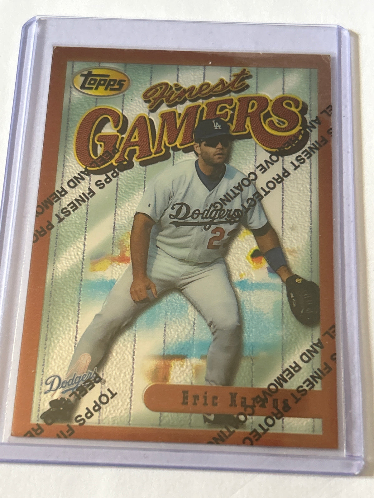 1996 Topps Finest - Eric Karros #163- Finest Gamers