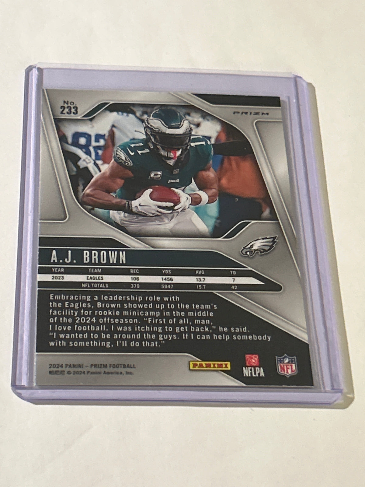 2024 Panini Prizm - A.J. Brown #233 Neon Green Pulsar Prizm