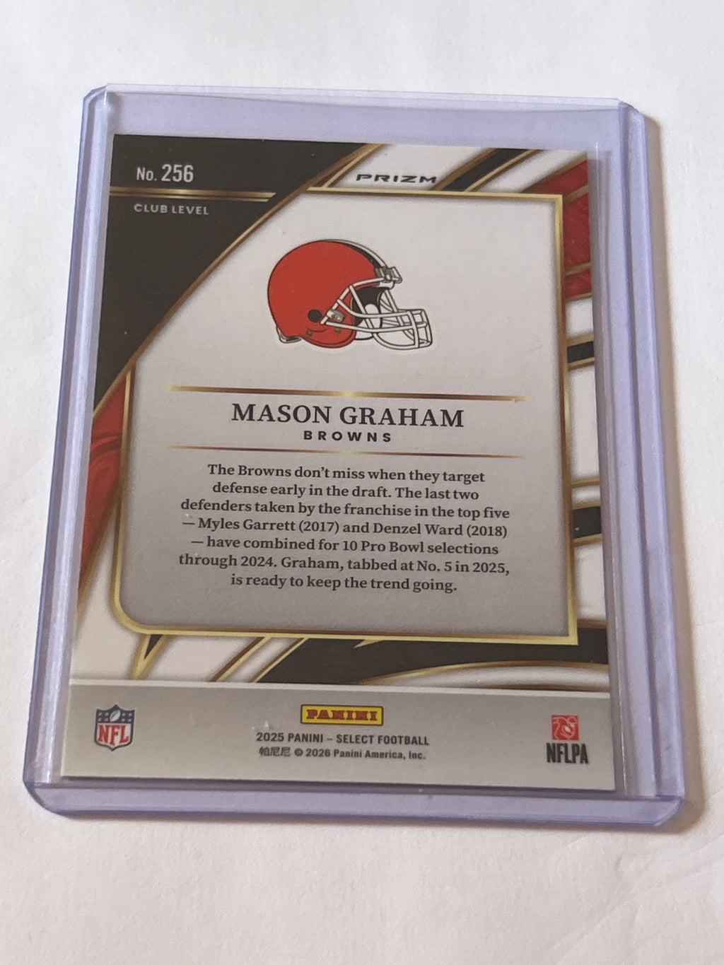 2025 Panini Select - Club Level Mason Graham #256 Silver Prizm (RC)