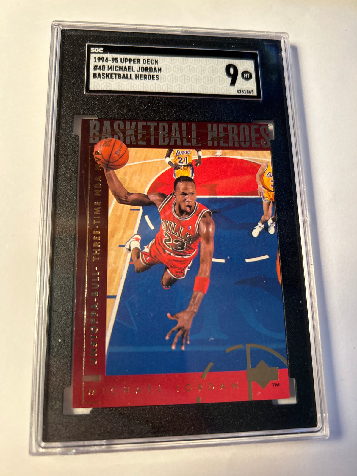 1994-95 Upper Deck Basketball Heroes #40 Michael Jordan SGC 9 Mint