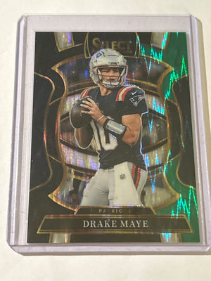 2025 Panini Select - Black and Green Prizm Concourse Drake Maye #80