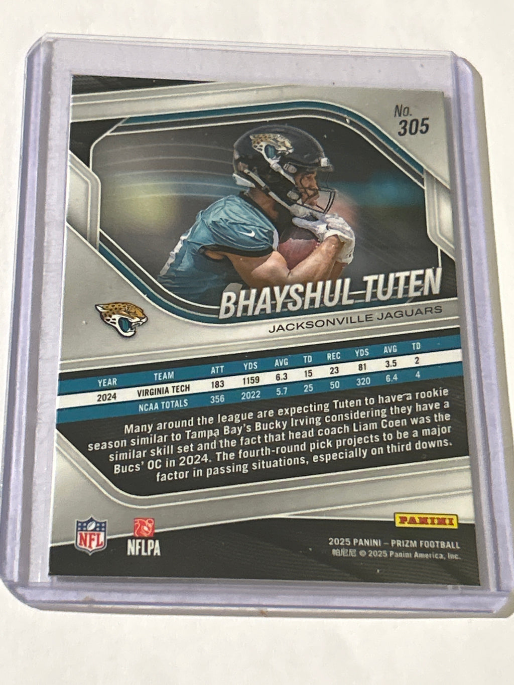 2025 Panini Prizm - Rookies Bhayshul Tuten #305 (RC)