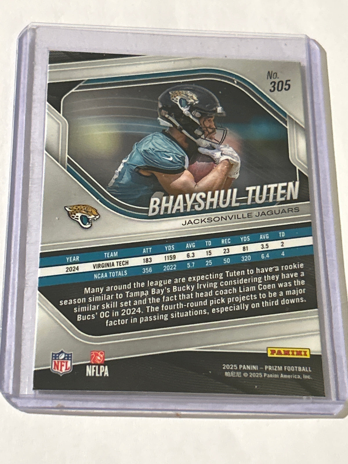 2025 Panini Prizm - Rookies Bhayshul Tuten #305 (RC)