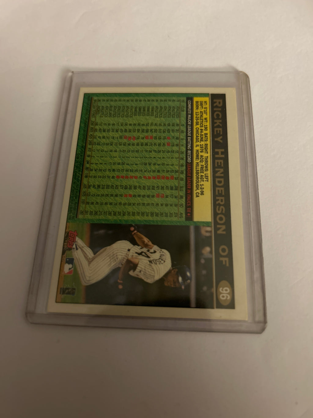 Topps 1997 Rickey Henderson #96 San Diego Padres Base Set Baseball Card