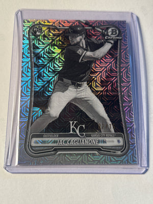 2026 Bowman Chrome Jac Caglianone RC Black & White Mojo Refractor 02/15 Kansas City Royals Rookie