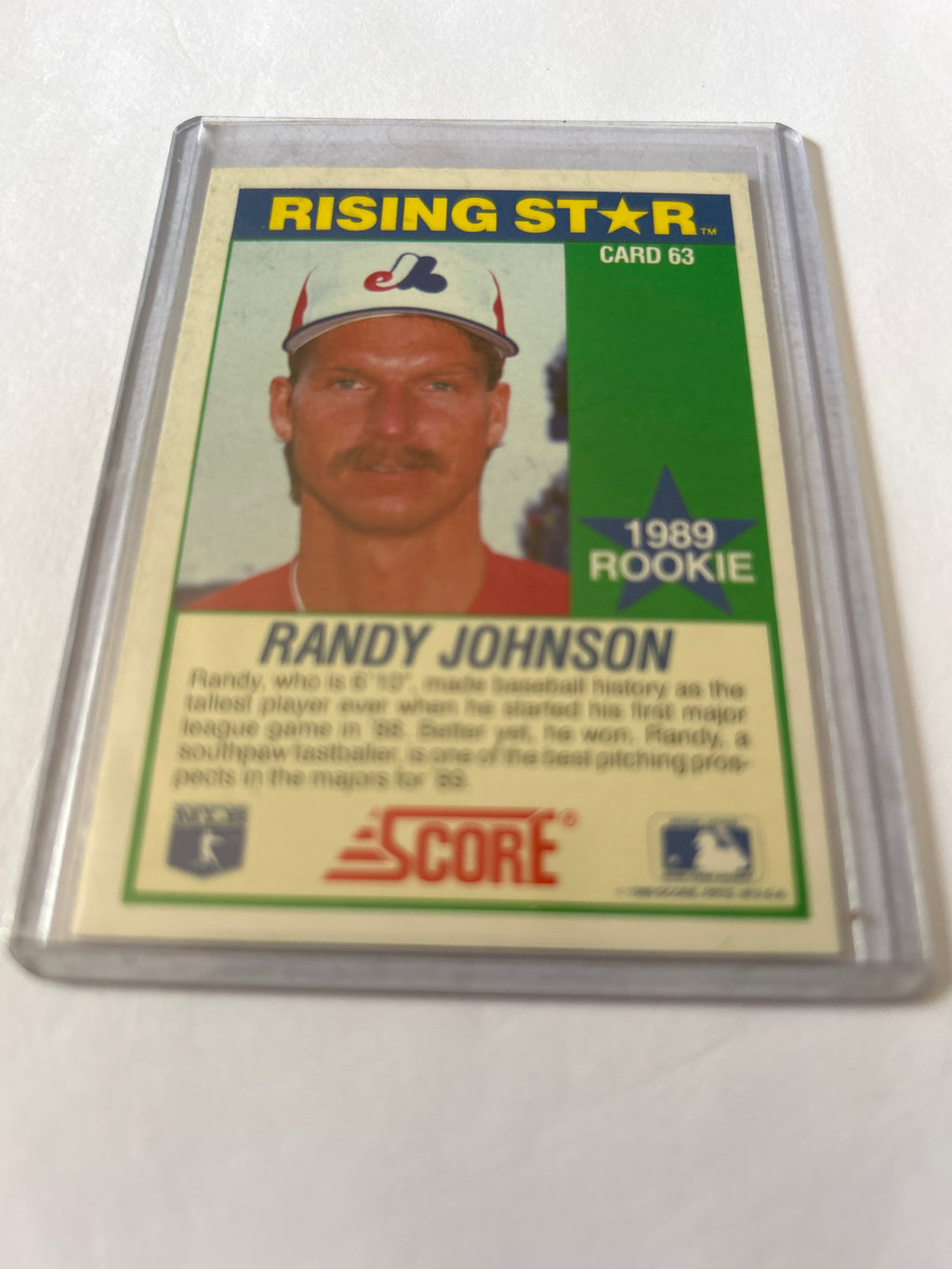 1989 Score 100 Hottest Rookies - Randy Johnson #63 (RC)