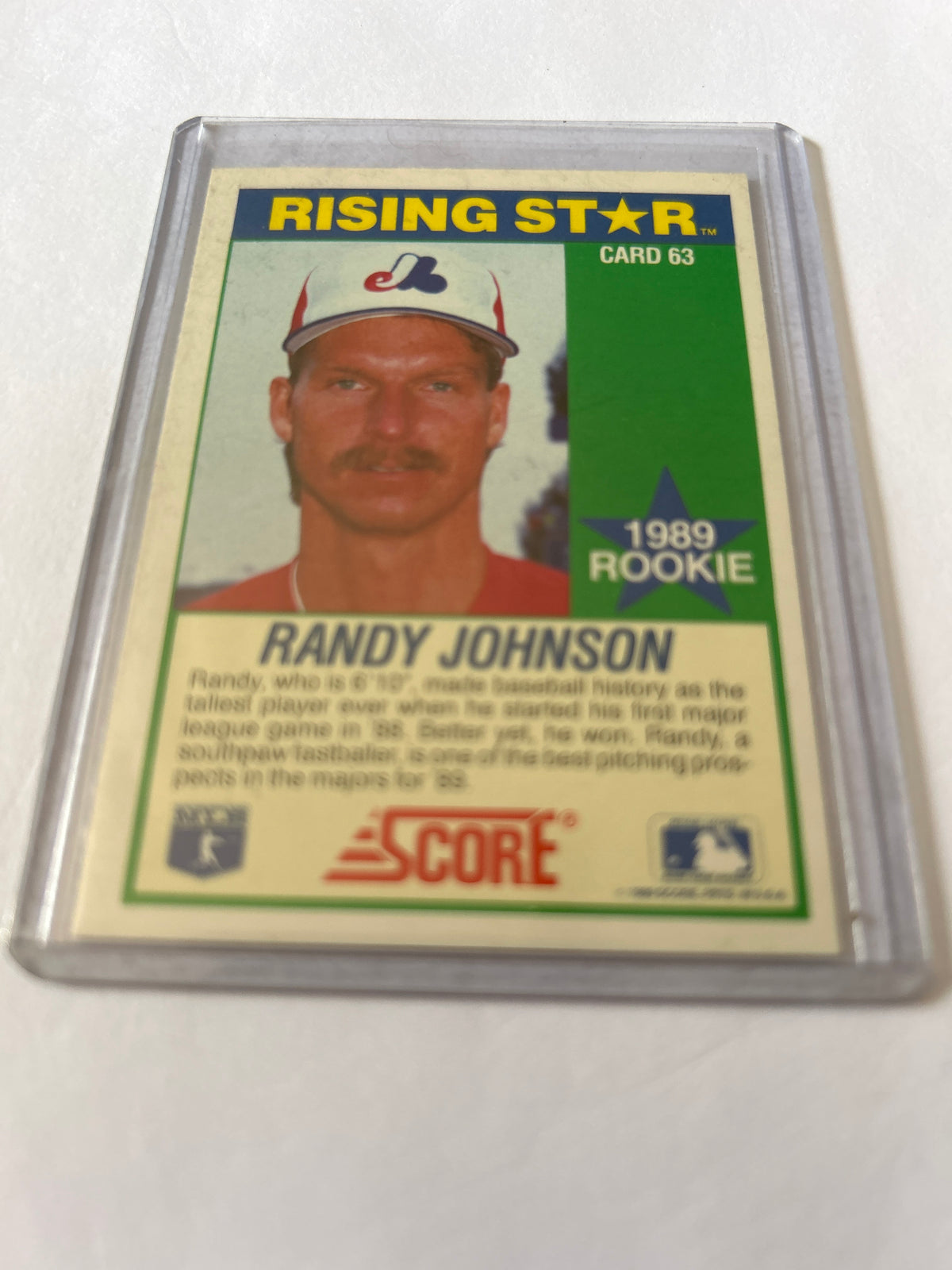 1989 Score 100 Hottest Rookies - Randy Johnson #63 (RC)
