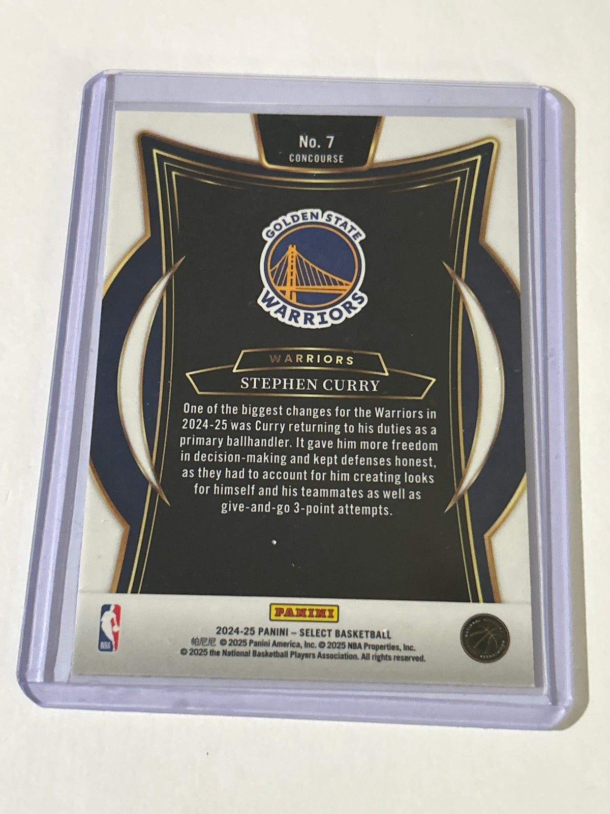 2024-25 Panini Select - Concourse Stephen Curry #7 Blue Prizm