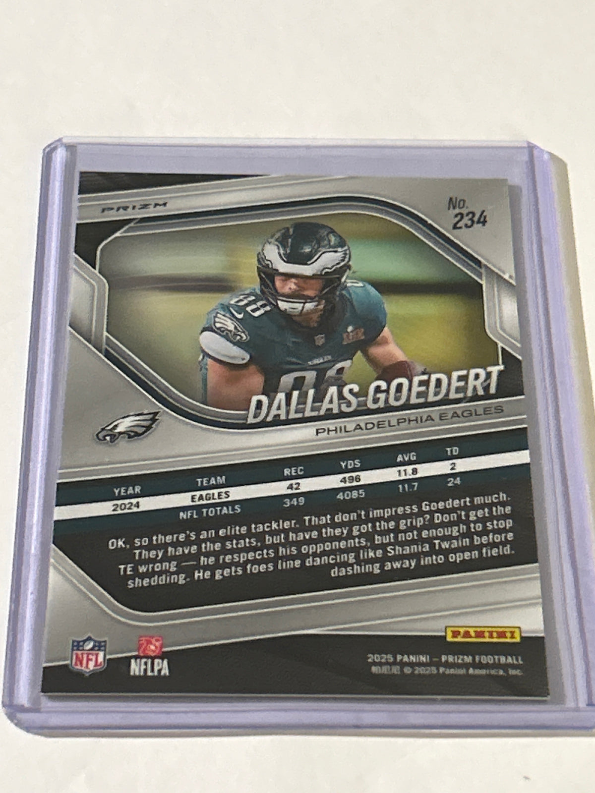2025 Panini Prizm - Dallas Goedert #234 Red White & Blue Prizm
