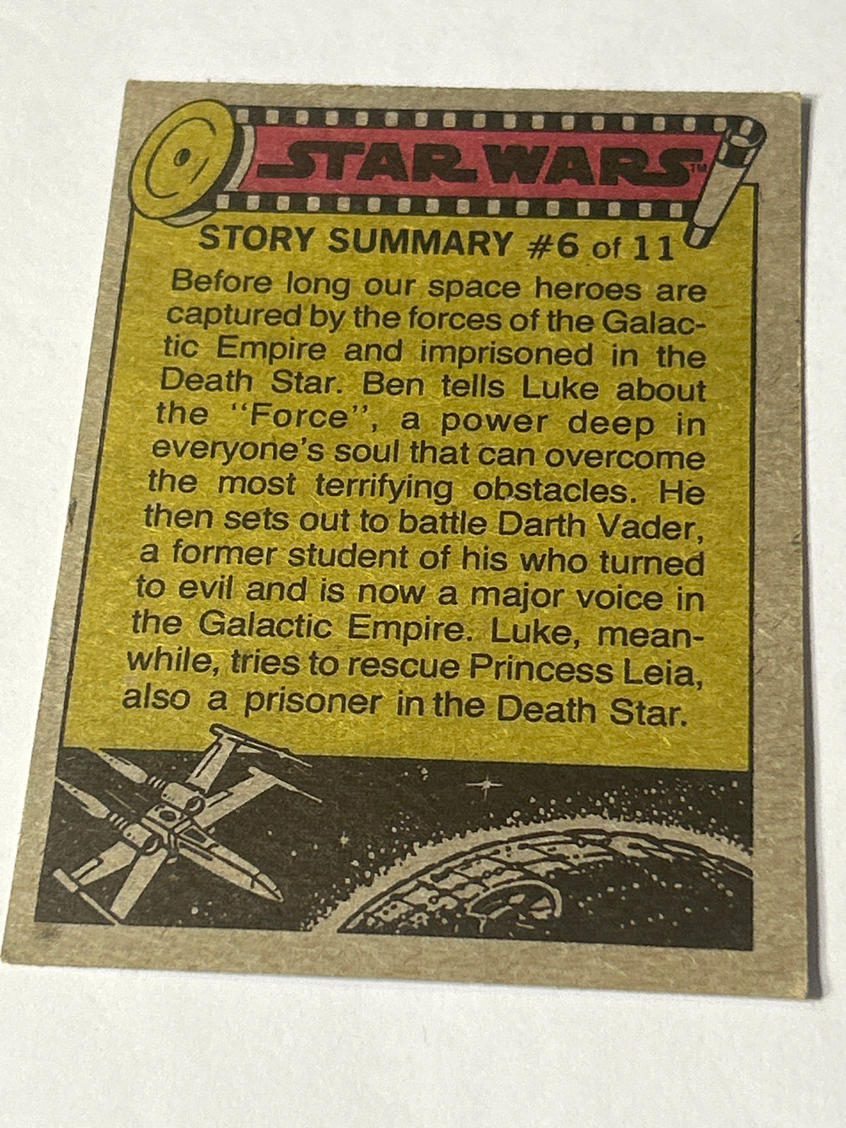 1977 Topps Star Wars Series 1 Blue #32 Lord Vader's Guards (Story Summary Back)