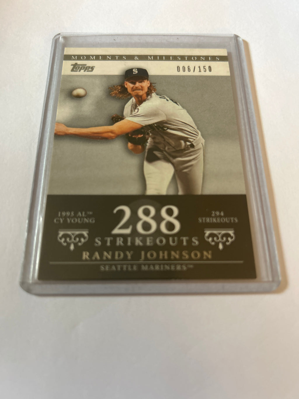 Randy Johnson Serial Numbered 06/150 Seattle Mariners Topps Baseball Card #51