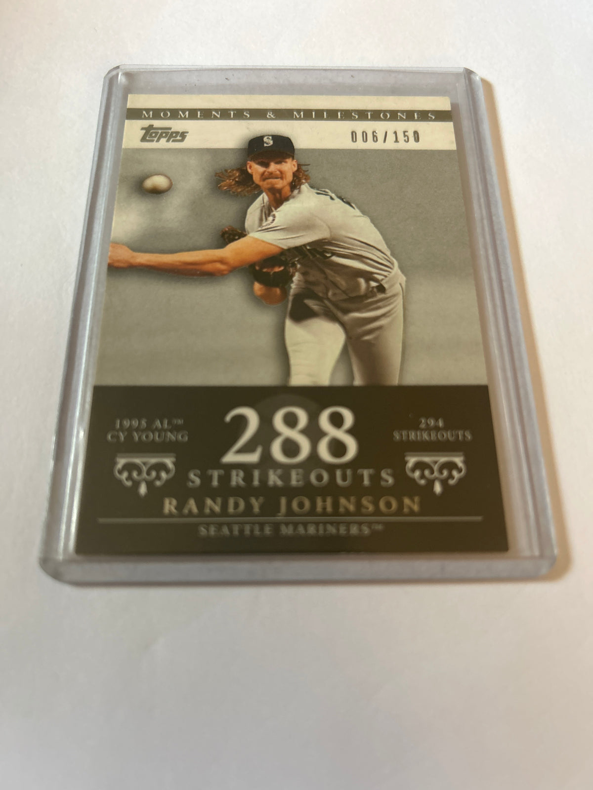 Randy Johnson Serial Numbered 06/150 Seattle Mariners Topps Baseball Card #51