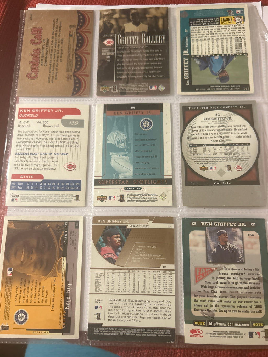 Ultimate Ken Griffey Jr Fans 9 Griffey Cards!