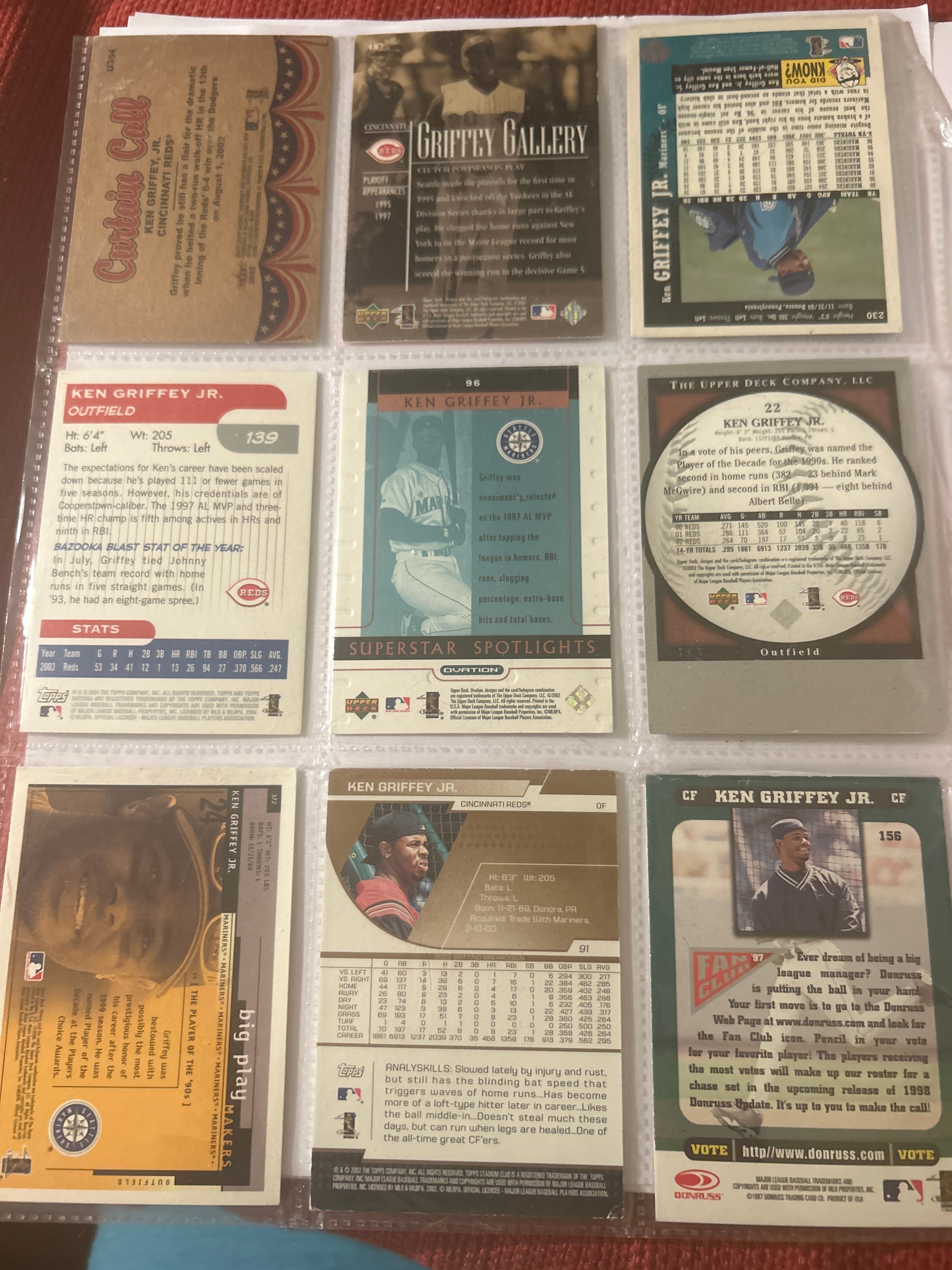 Ultimate Ken Griffey Jr Fans 9 Griffey Cards!