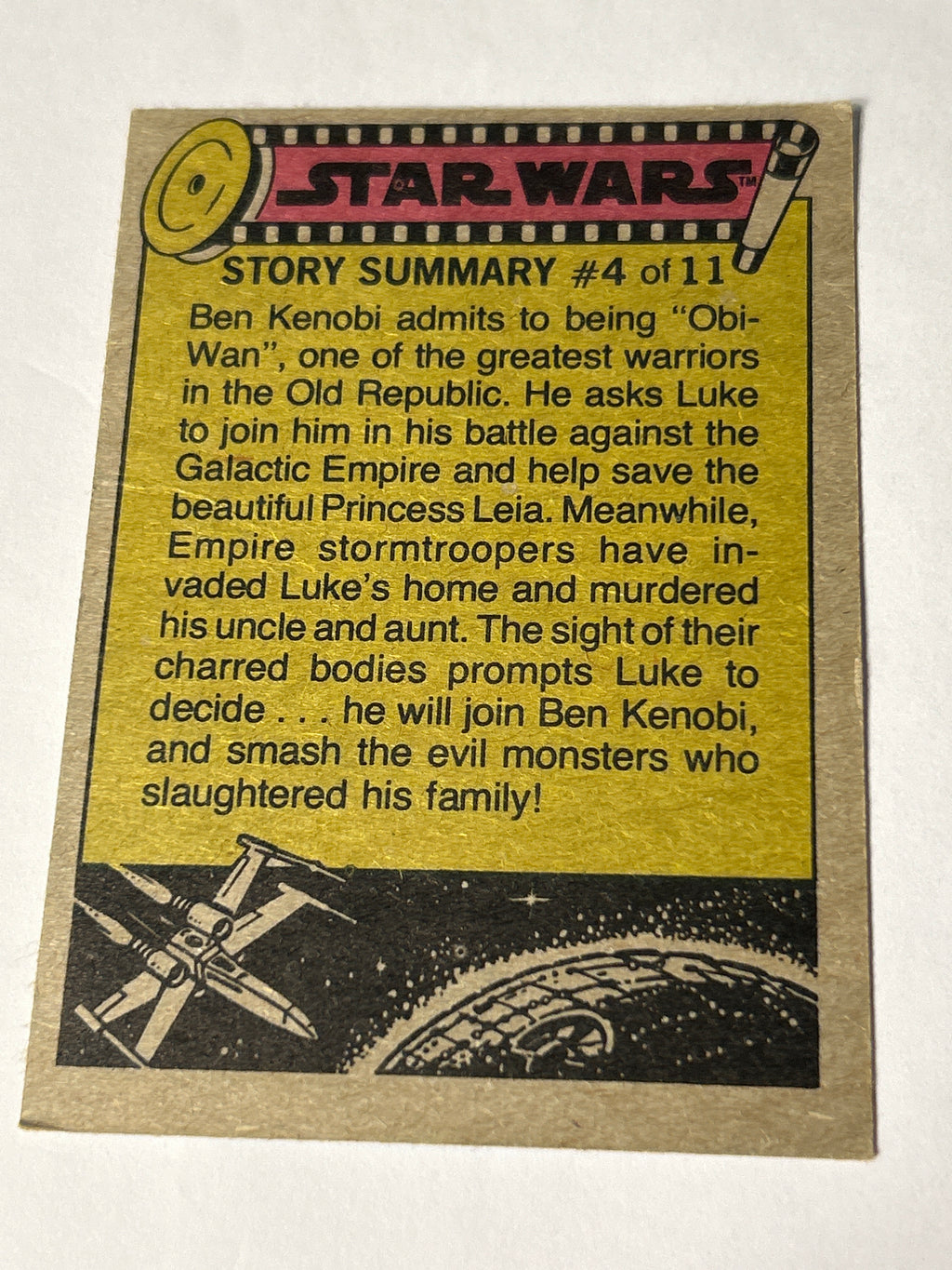 1977 Topps Star Wars #13 A Sale on Droids!, Blue Series 1, Two-Star Variant, EX